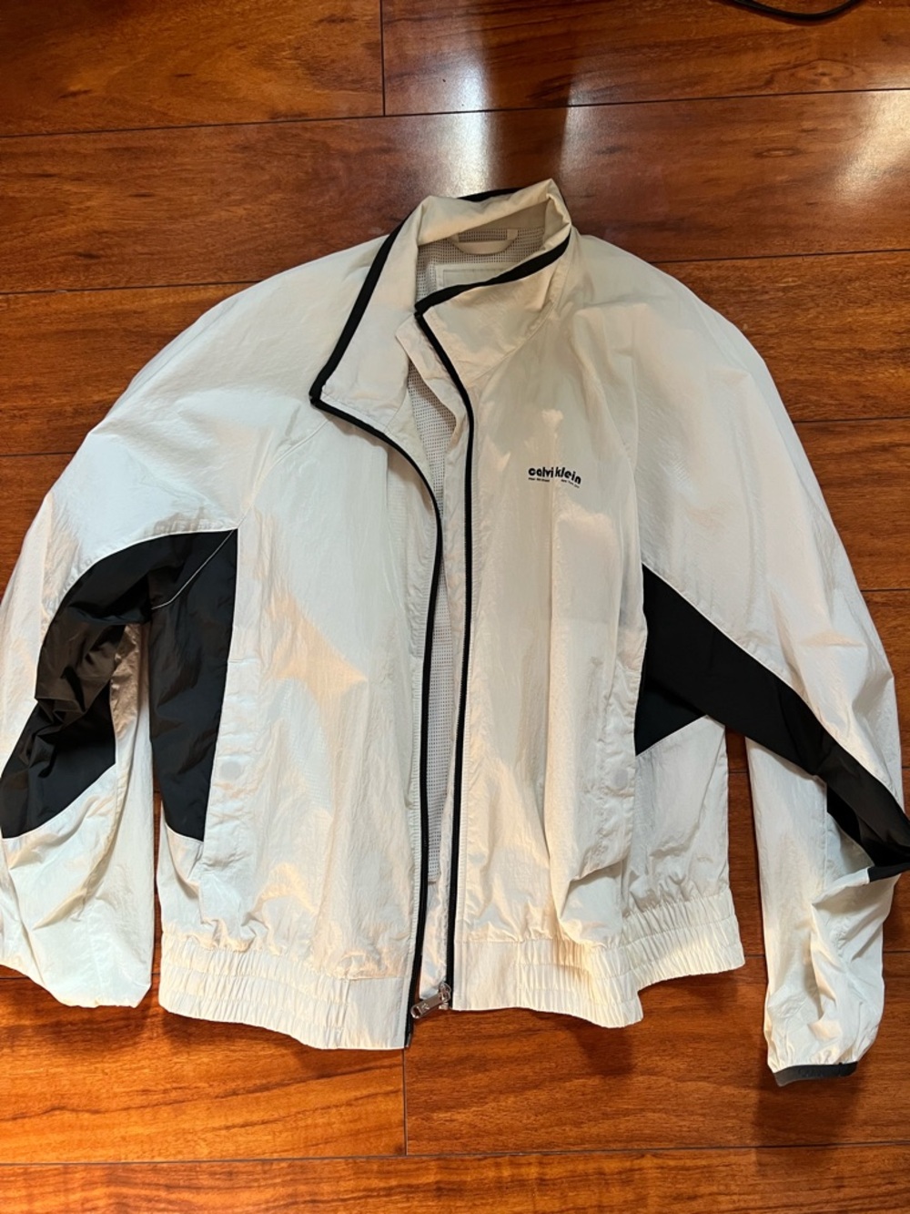 Calvin Klein Retro Track Jacket Black and White
